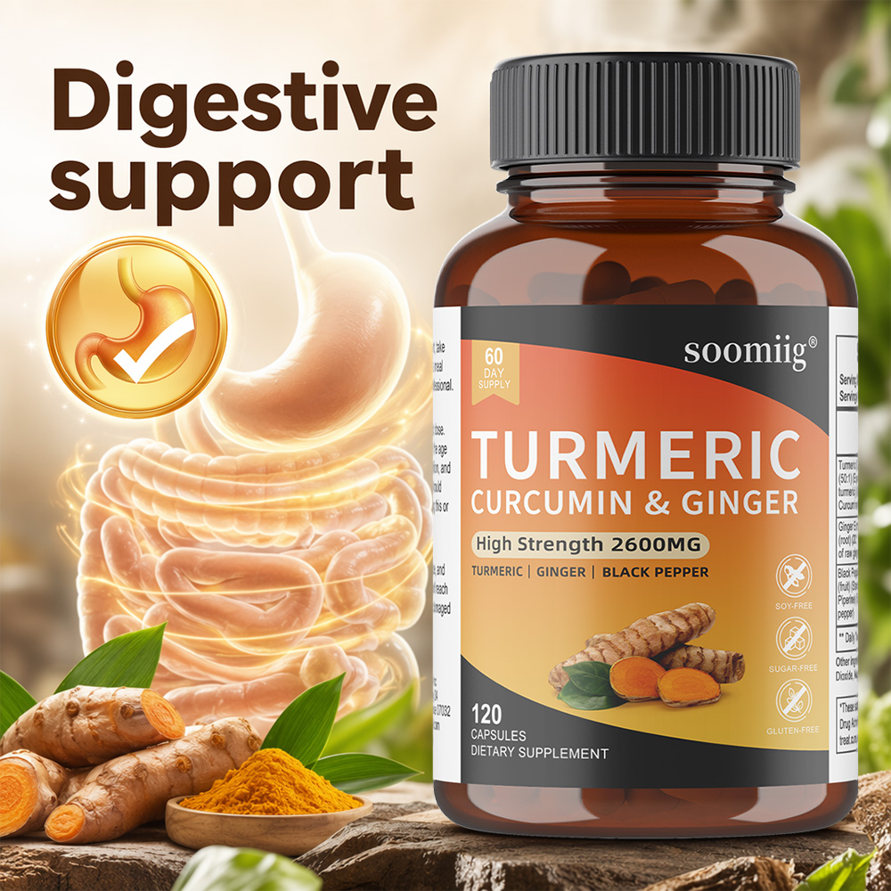 Turmeric Curcumin Capsule - 강황 생강 & 흑후추 캡슐, 항산화,