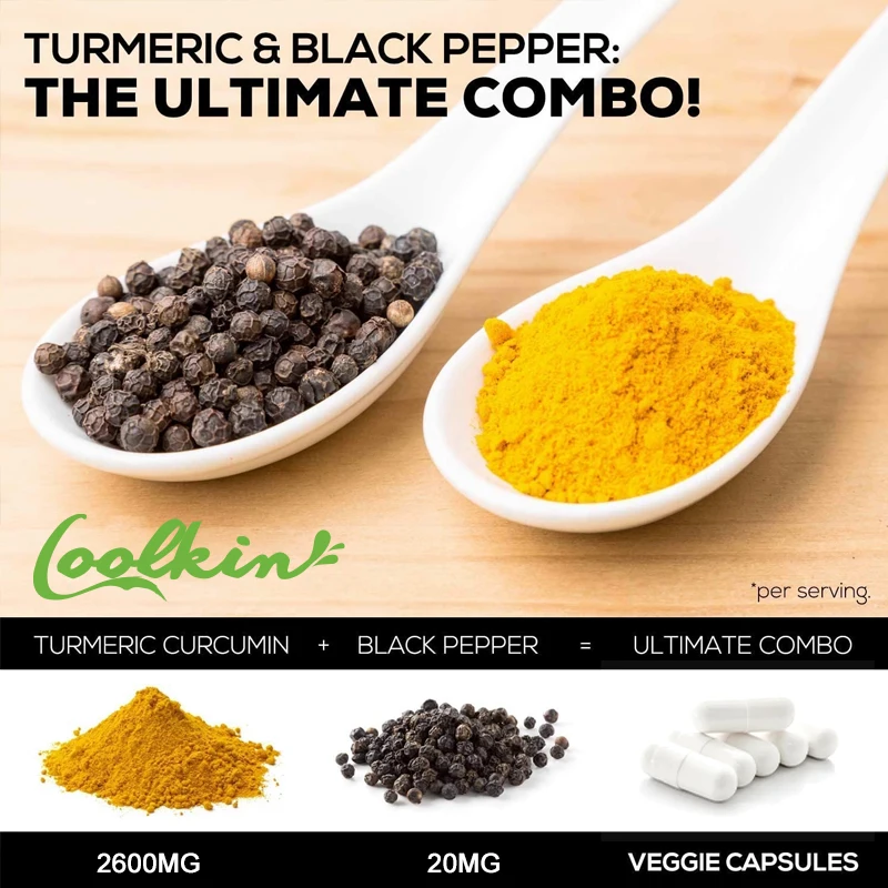 흑후추 함유 커큐민 보충제 2600mg, 95% 커큐민 - Turmeric Curcumin Capsule 리뷰 및 가격