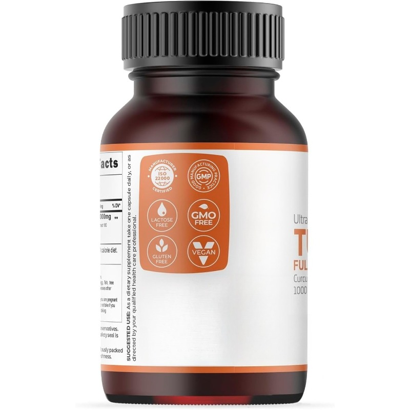 강황캡슐 1000mg (95% 커큐민 및 피페린 함유) - Turmeric Curcumin Capsule 리뷰 및 가격