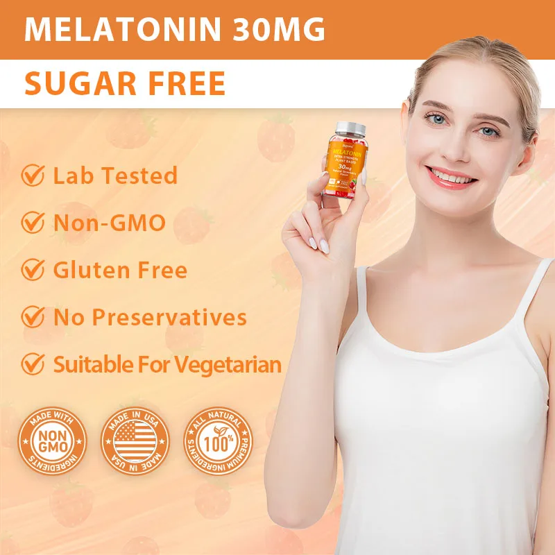 멜라토닌 30mg - 마음을 진정시키고, 스트레스를 줄 - Melatonin Sleep Gummy 리뷰 및 가격