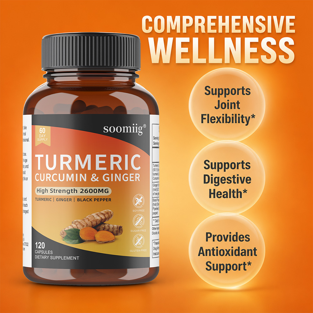 강황 생강 & 흑후추 캡슐, 항산화, 관절 건강, 소화 - Turmeric Curcumin Capsule 리뷰 및 가격