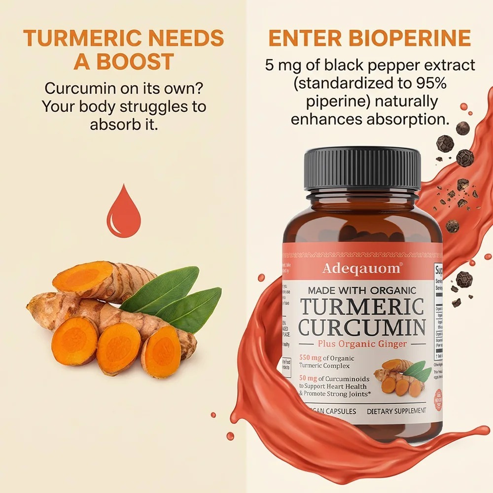 강화된 흡수를 위한 흑후추 함유 강황 커큐민 보충제 - - Turmeric Curcumin Capsule 리뷰 및 가격