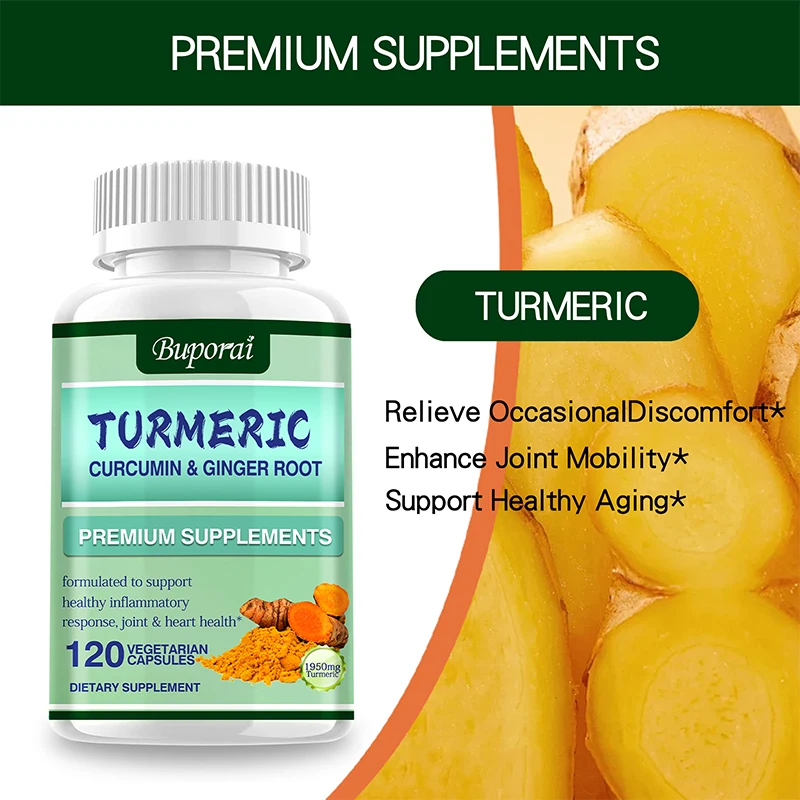 강황 커큐민 + 생강 뿌리 - 장의 건강한 소화 촉진, - Turmeric Curcumin Capsule 리뷰 및 가격