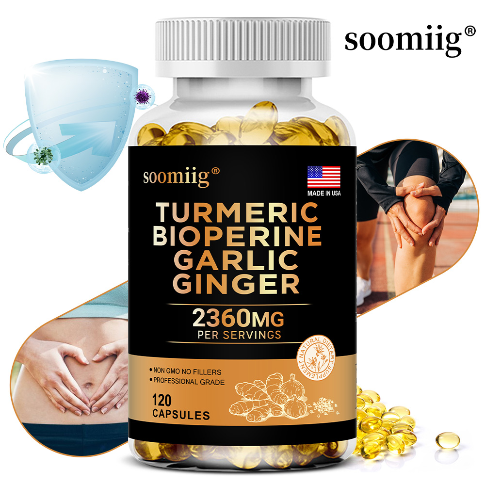 마늘 커큐민 블랙 페퍼가 함유된 강황 생강 보충제, 관 - Turmeric Curcumin Capsule 리뷰 및 가격