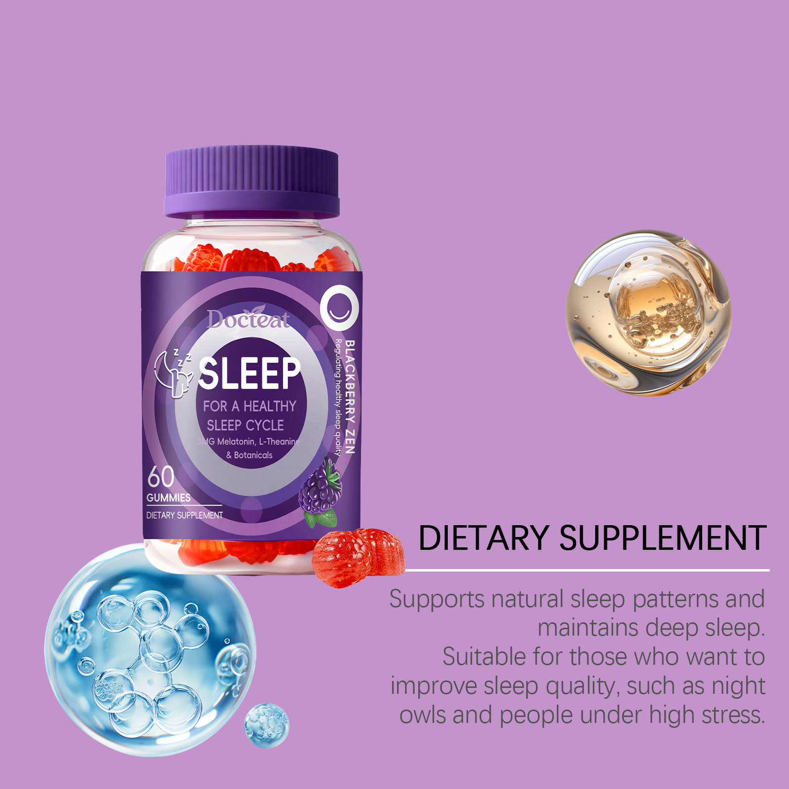 멜라토닌 + L-테아닌, 카모마일 추출물 함유 무설탕  - Melatonin Sleep Gummy 리뷰 및 가격