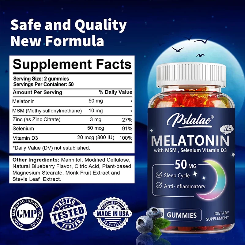 멜라토닌 구미 50mg - 수면 지원, 스트레스 완화, - Melatonin Sleep Gummy 리뷰 및 가격