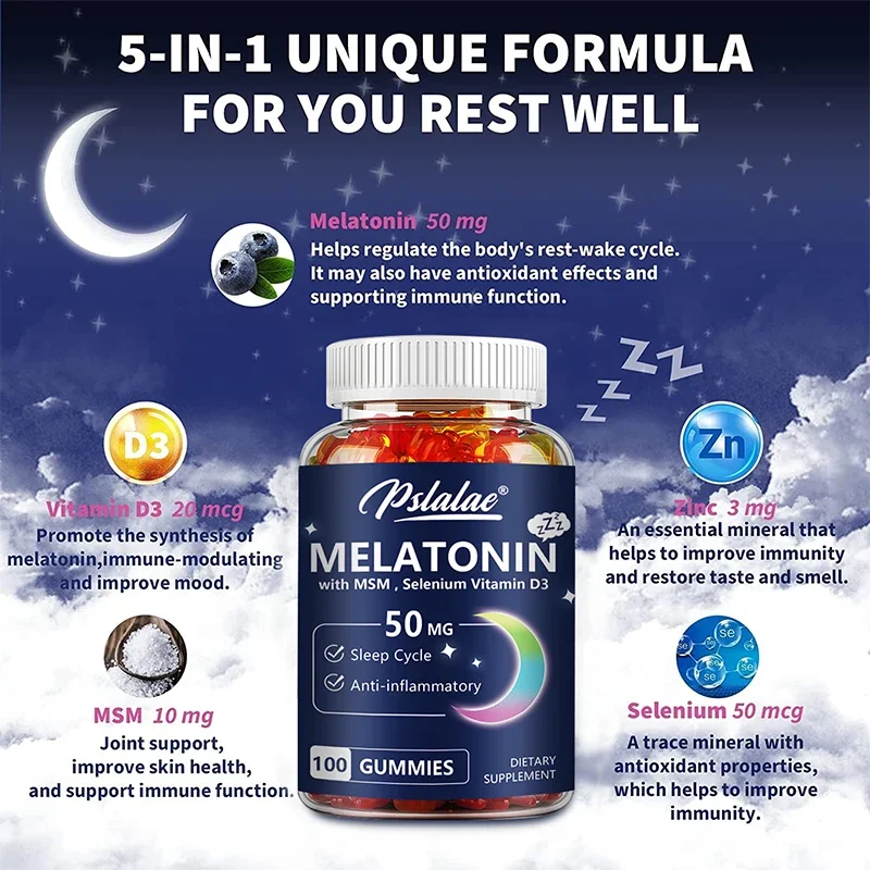 멜라토닌 구미 50mg - 수면 지원, 스트레스 완화, - Melatonin Sleep Gummy 리뷰 및 가격